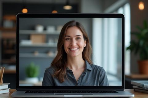 Screenshot from a virtual presentation webinar