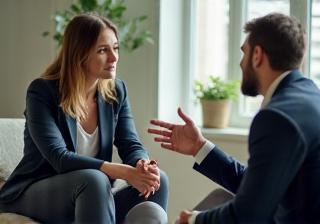 Coach and client in a private session